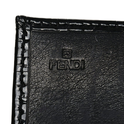 Fendi Patent Zucchino Continental Wallet Black