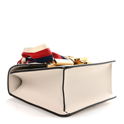 Gucci Calfskin Mini Sylvie Shoulder Bag White