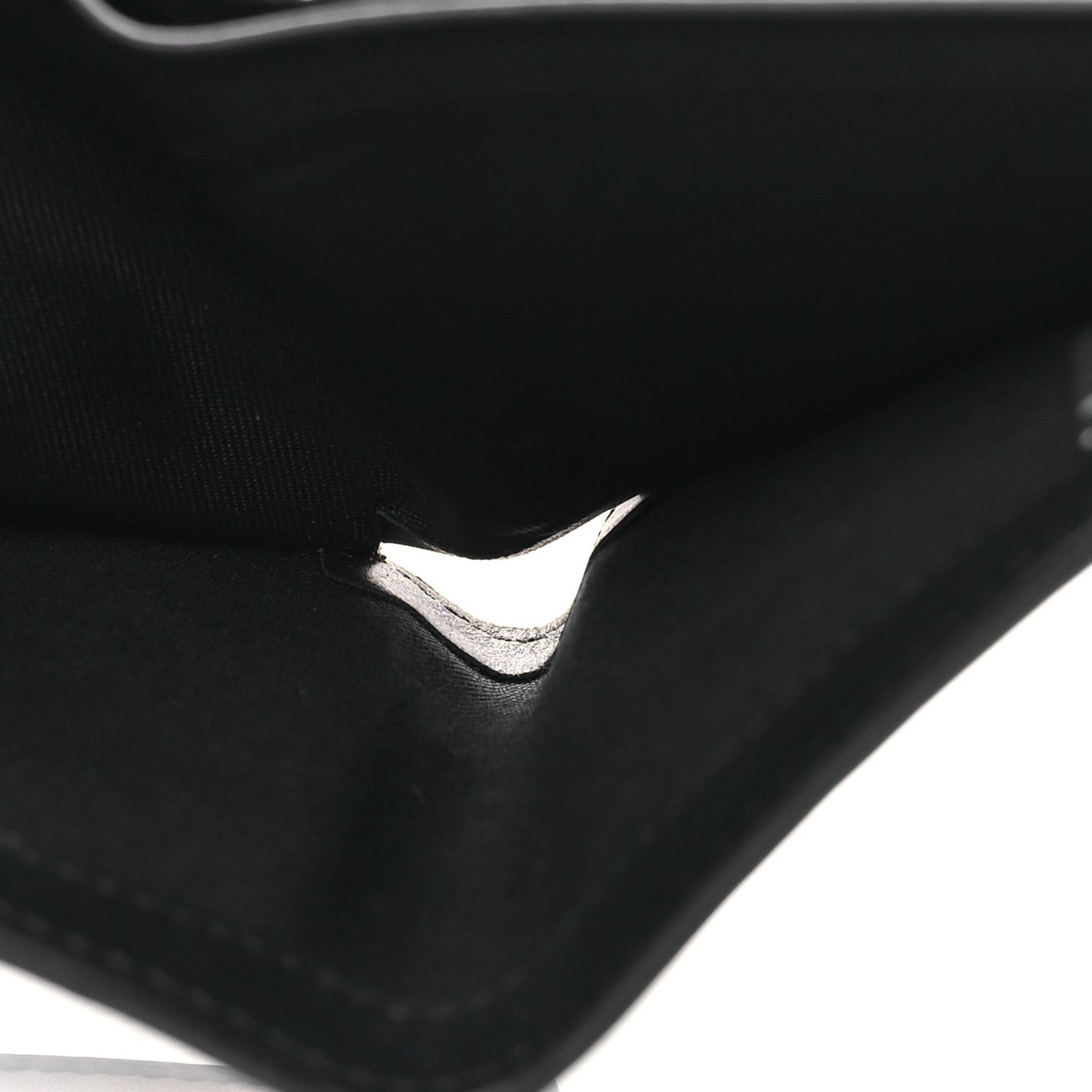 Fendi Calfskin Metal Monster Eyes Bi-fold Wallet Black