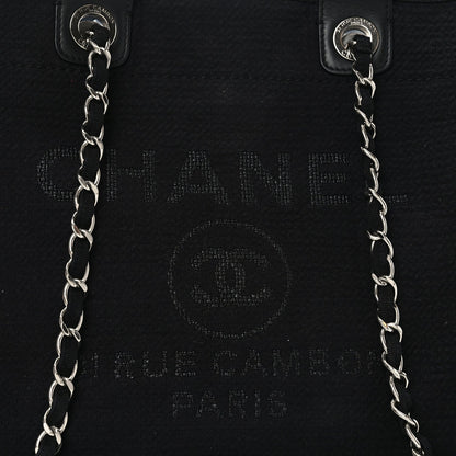 Chanel Canvas Medium Deauville Tote Black