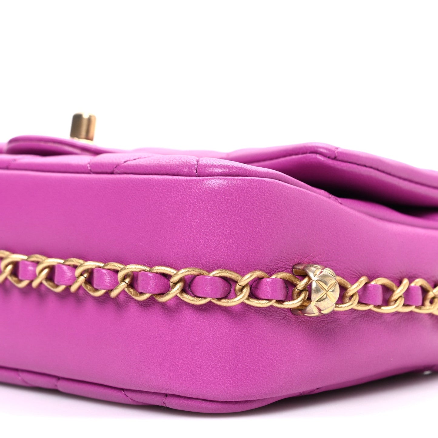 Chanel Lambskin Quilted CC Small Dynasty Flap Purple