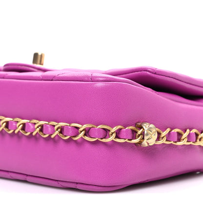 Chanel Lambskin Quilted CC Small Dynasty Flap Purple