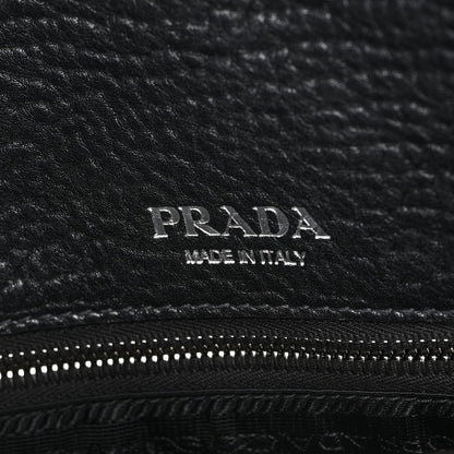 Prada Full Grain Calfskin Shoulder Bag Black