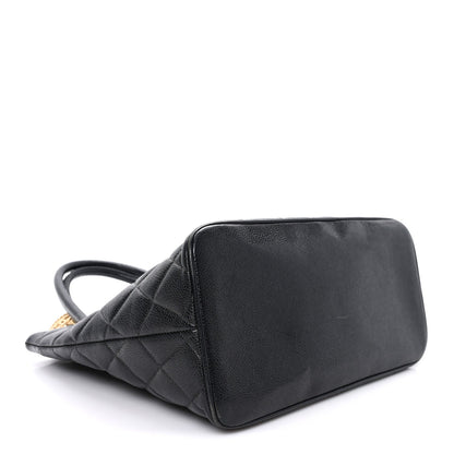 Chanel Caviar Quilted Medallion Tote Black