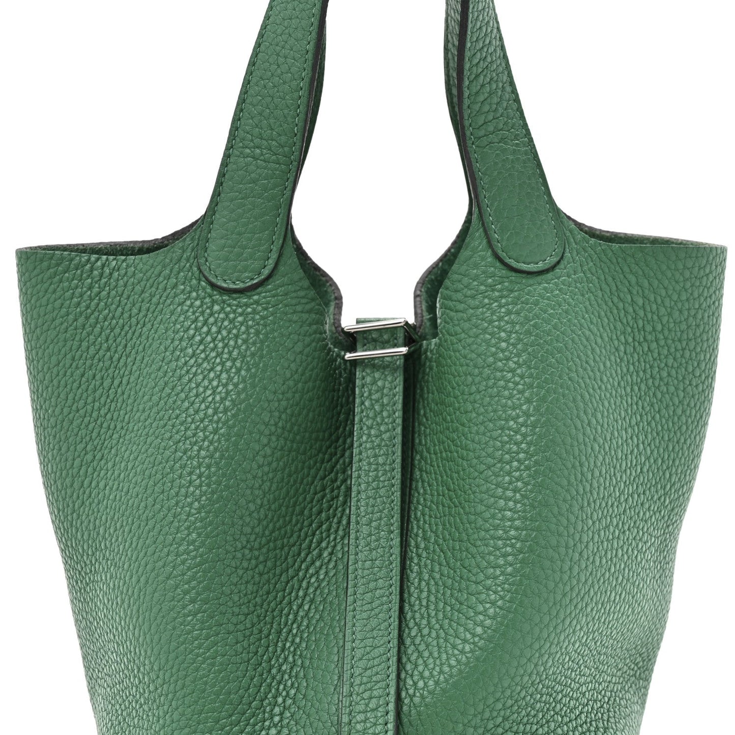 Hermes Taurillon Clemence Picotin Lock 18 PM Vert Vertigo