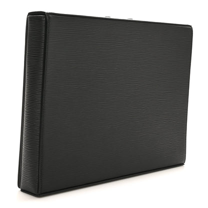 Louis Vuitton Epi Monogram Eclipse Porte Document Portfolio Black