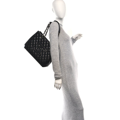 Chanel Caviar Quilted Grand Shopping Tote GST Black