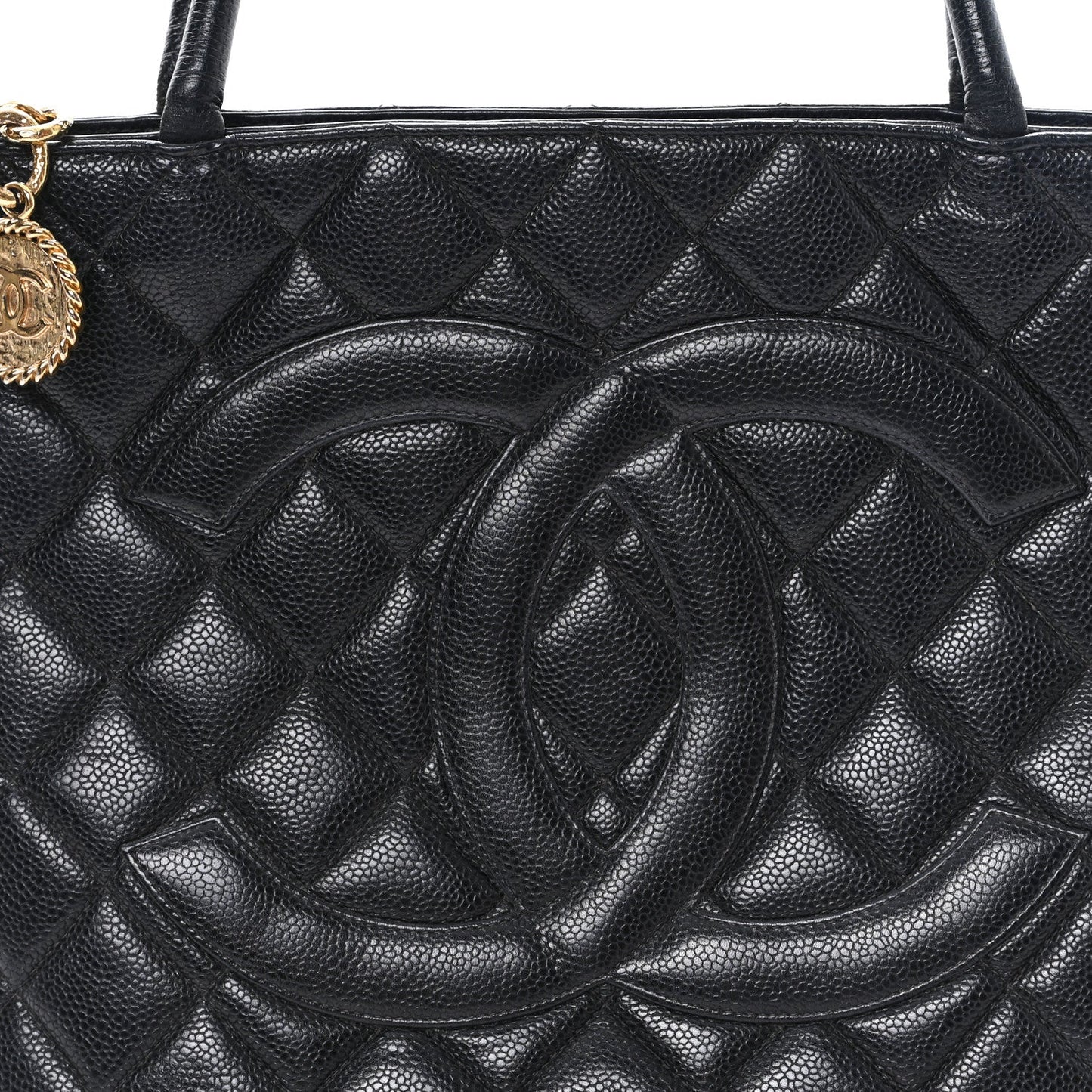 Chanel Caviar Quilted Medallion Tote Black