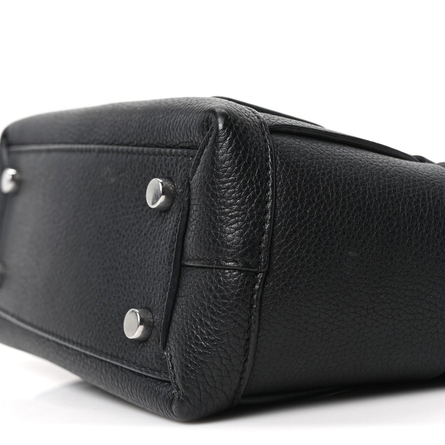 Bottega Veneta Grained Calfskin Mini Maxi Intrecciato Arco 33 Black