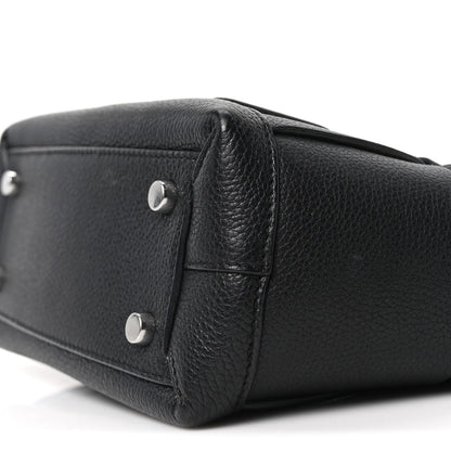 Bottega Veneta Grained Calfskin Mini Maxi Intrecciato Arco 33 Black