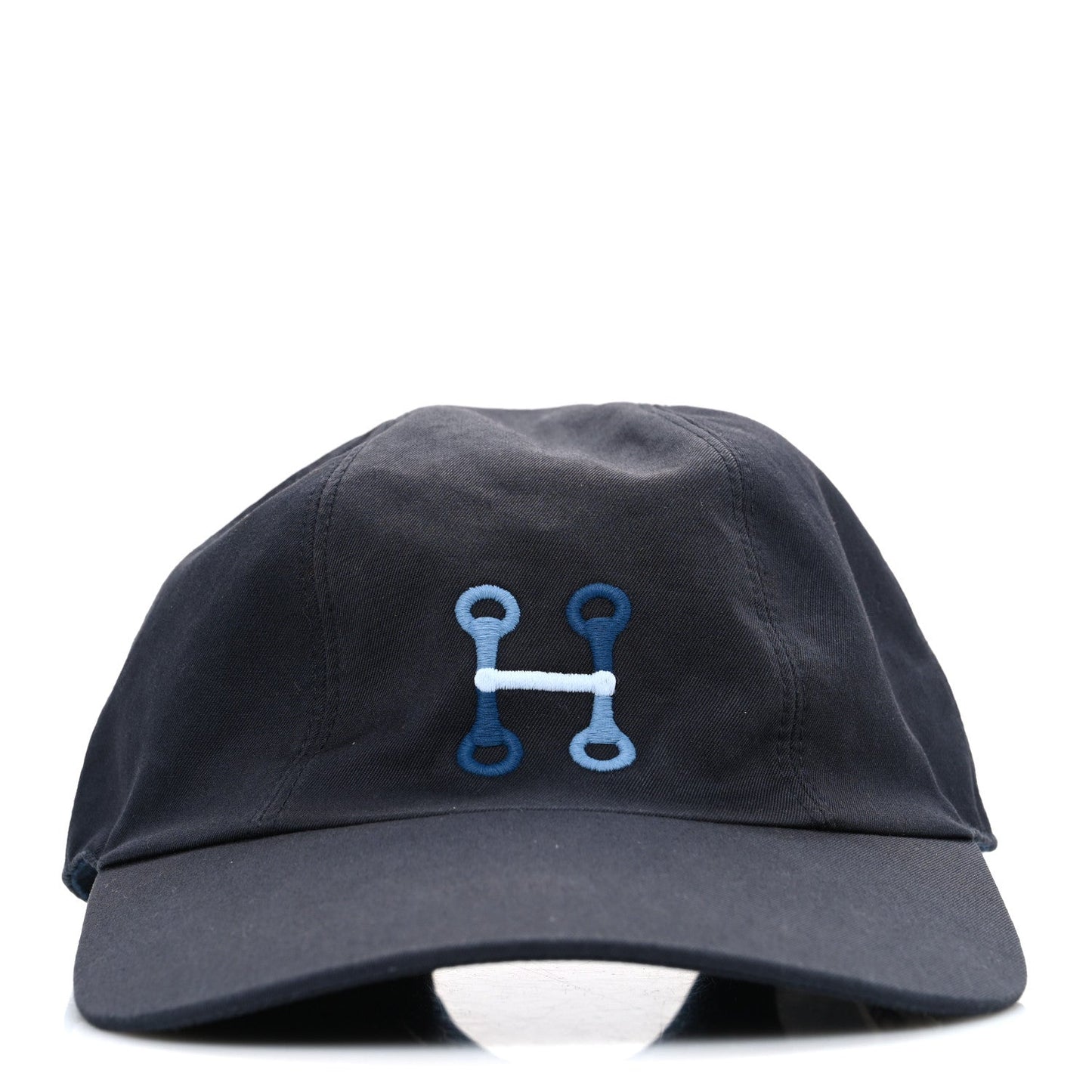 Hermes Cotton Canvas Miles H Mors Cap 58 Marine