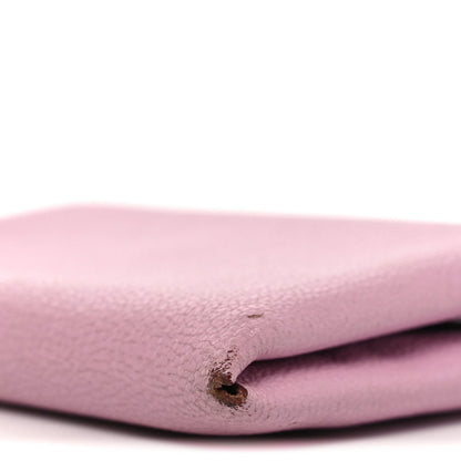 Hermes Chevre Mysore Calvi Card Case Mauve Sylvestre