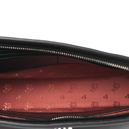 Gucci Canvas Diagonal Interlocking G Zip Pouch Black Orange