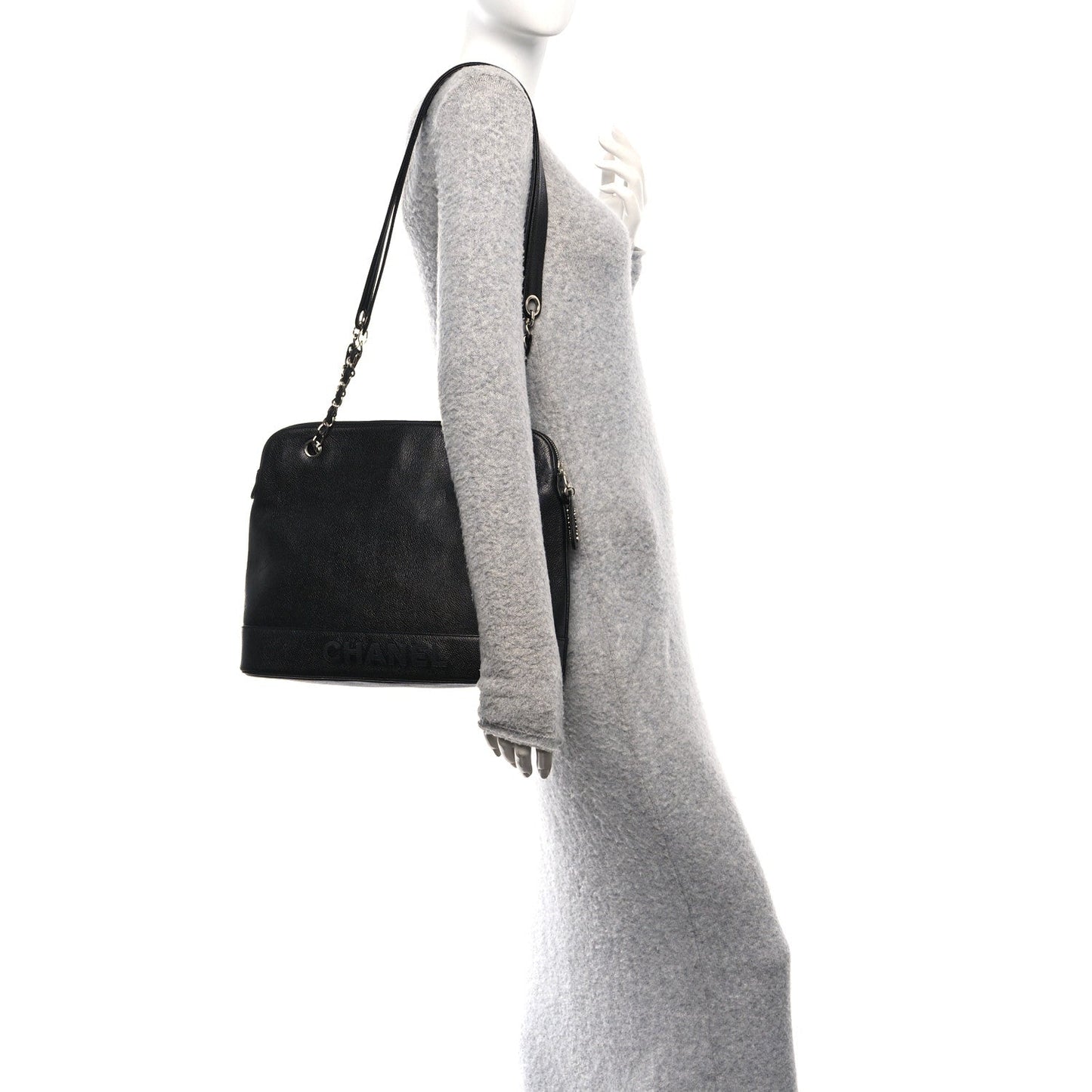 Chanel Caviar Shoulder Bag Black