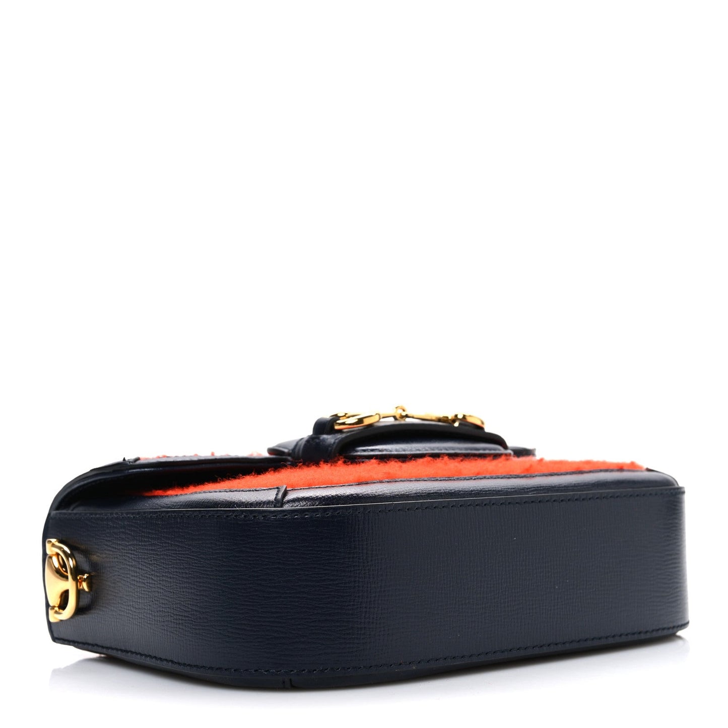 Gucci Casy Wool Azalea Calfskin Mini Horsebit 1955 Shoulder Bag Bitter Sweet Blue