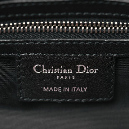 Christian Dior Lambskin Cannage Medium Granville Tote Black