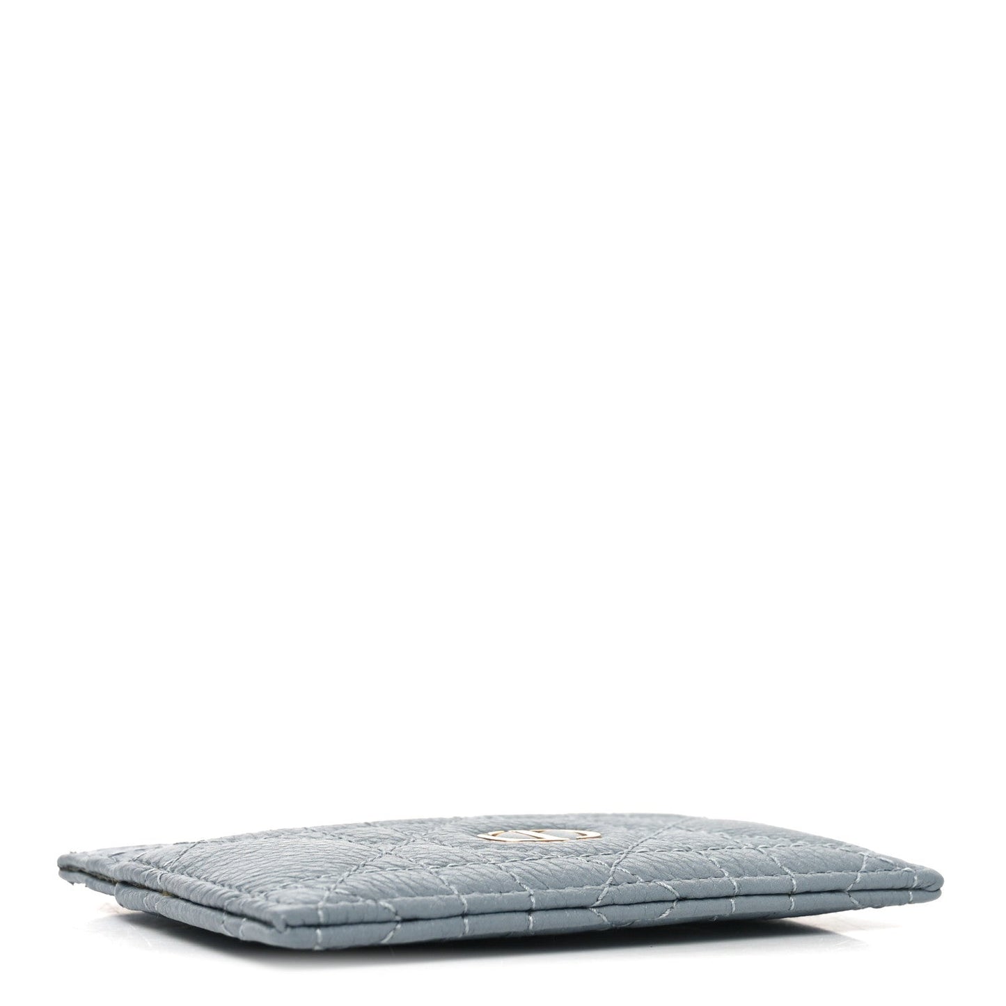 Christian Dior Supple Calfskin Cannage Caro Five-Slot Card Holder Cloud Blue