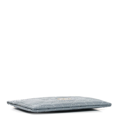 Christian Dior Supple Calfskin Cannage Caro Five-Slot Card Holder Cloud Blue