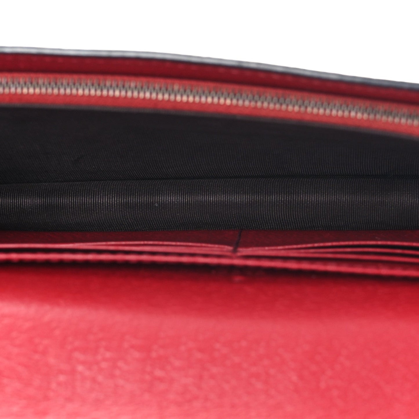 Gucci GG Supreme Monogram Web Queen Margaret Chain Wallet Red