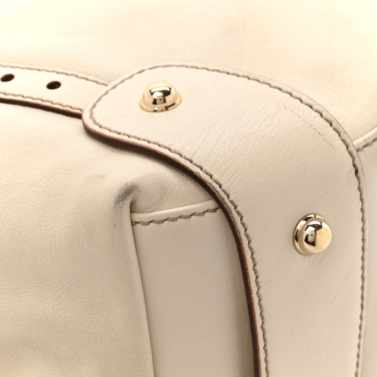 Gucci Calfskin Medium Pelham Shoulder Bag Off White