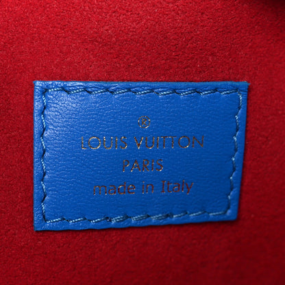 Louis Vuitton Lambskin Embossed Monogram Vuittamins Coussin PM Blue Red