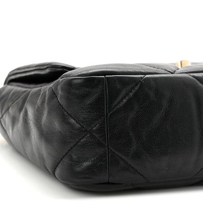 Chanel Goatskin Quilted Medium Chanel 19 Flap Black