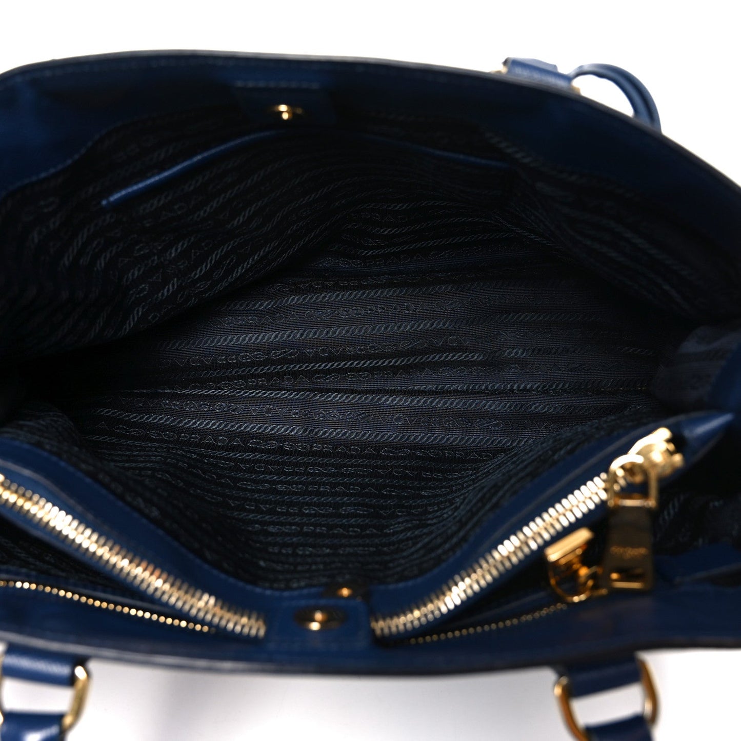 Prada Saffiano Lux Medium Tote Bluette