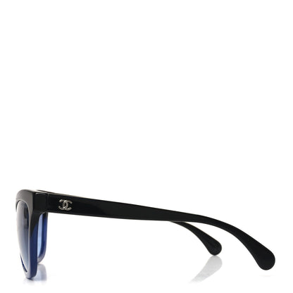 Chanel Acetate CC Cat Eye Summer Sunglasses 5350 Black Blue