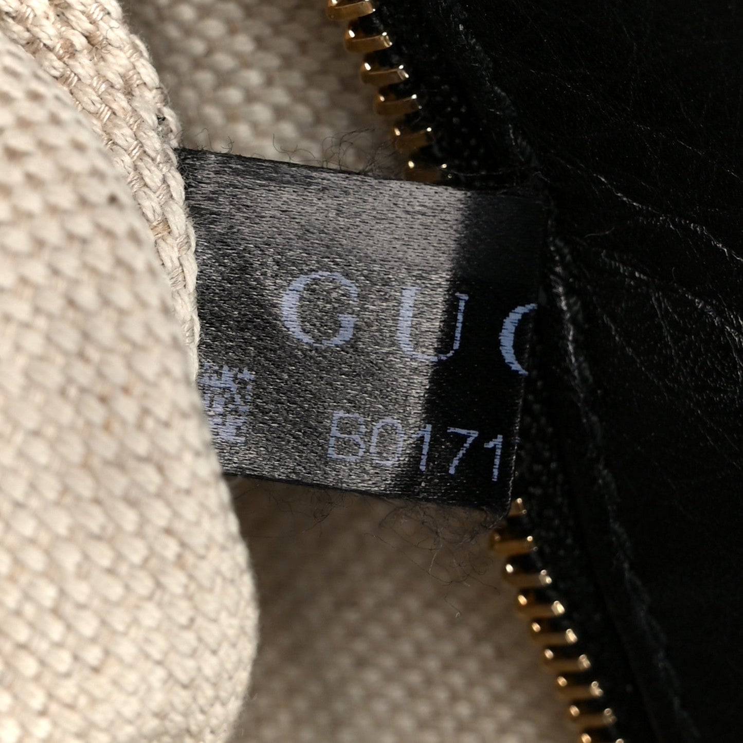 Gucci Pebbled Calfskin Medium Soho Flap Crossbody Black