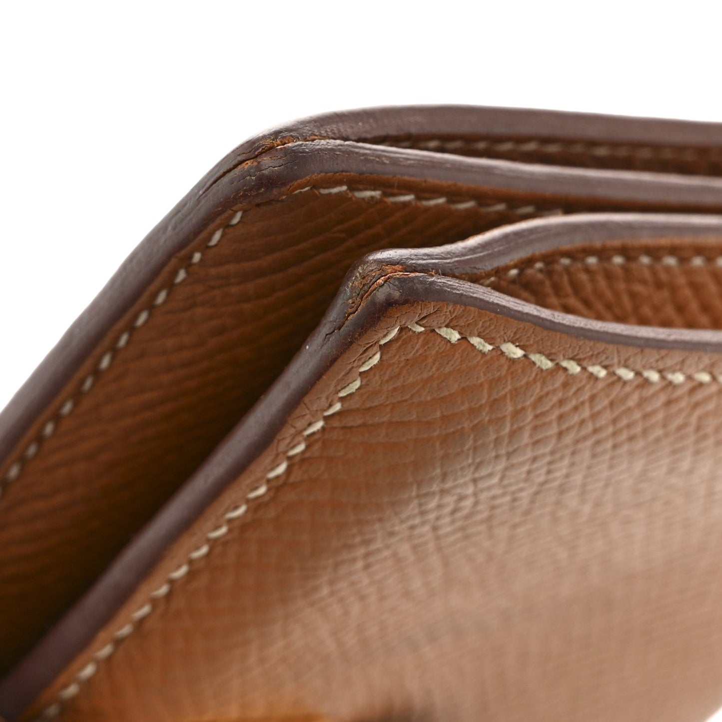 Hermes Epsom Bearn Card Holder Wallet Gold
