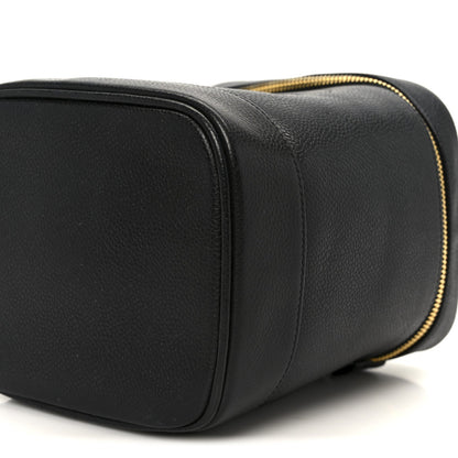 Chanel Caviar Vanity Cosmetic Case Black
