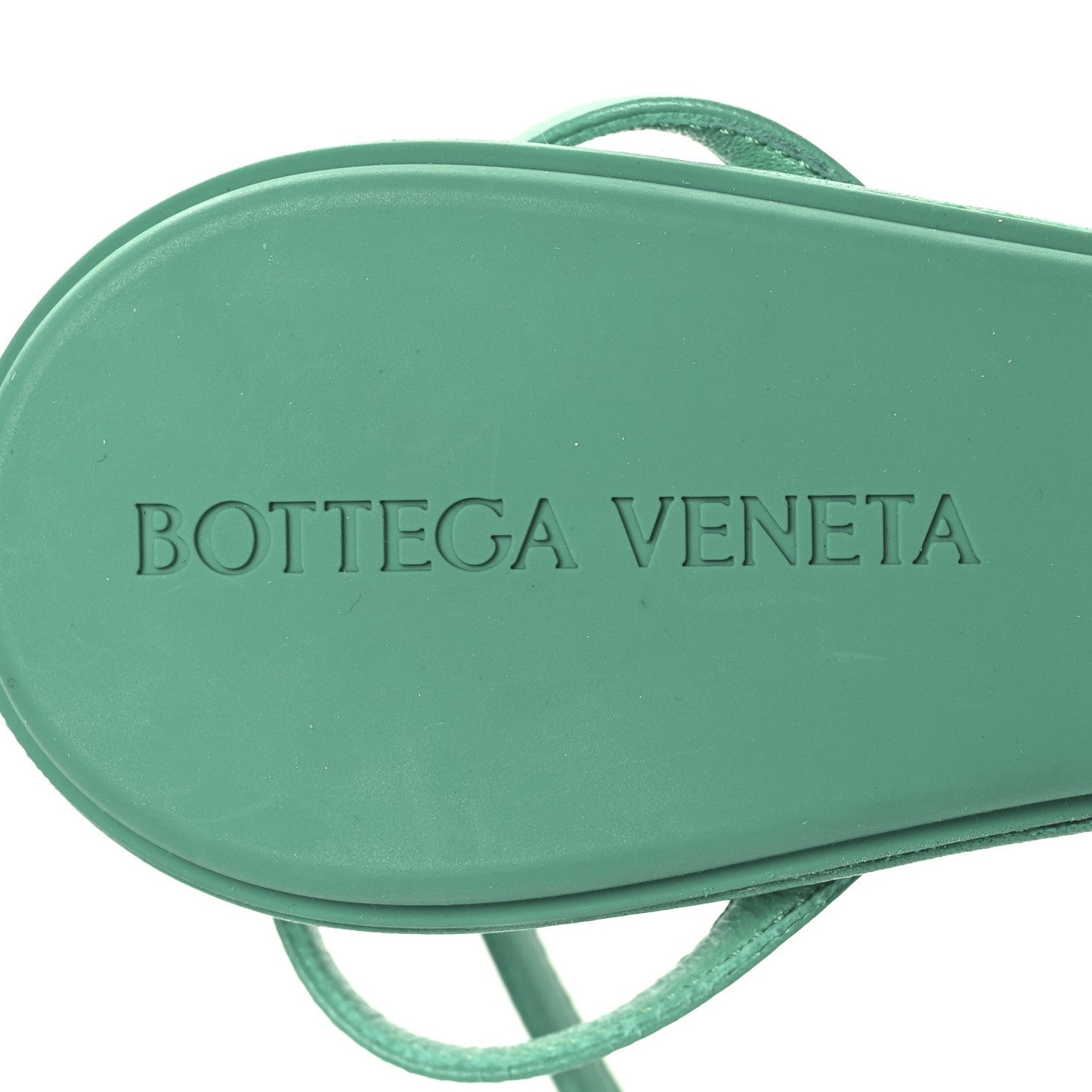 Bottega Veneta Lambskin Dot 100mm Sandals 37 Acid Turquoise