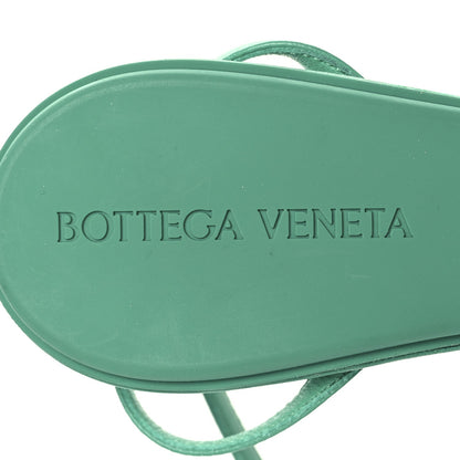 Bottega Veneta Lambskin Dot 100mm Sandals 37 Acid Turquoise