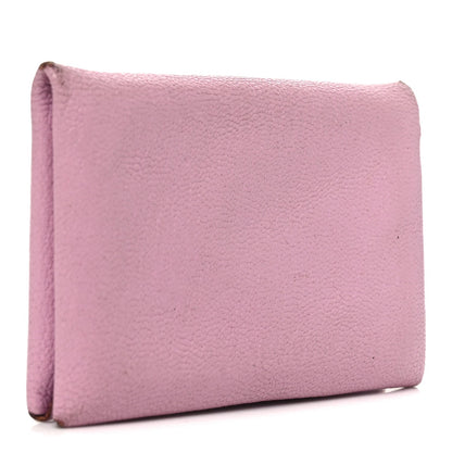 Hermes Chevre Mysore Calvi Card Case Mauve Sylvestre