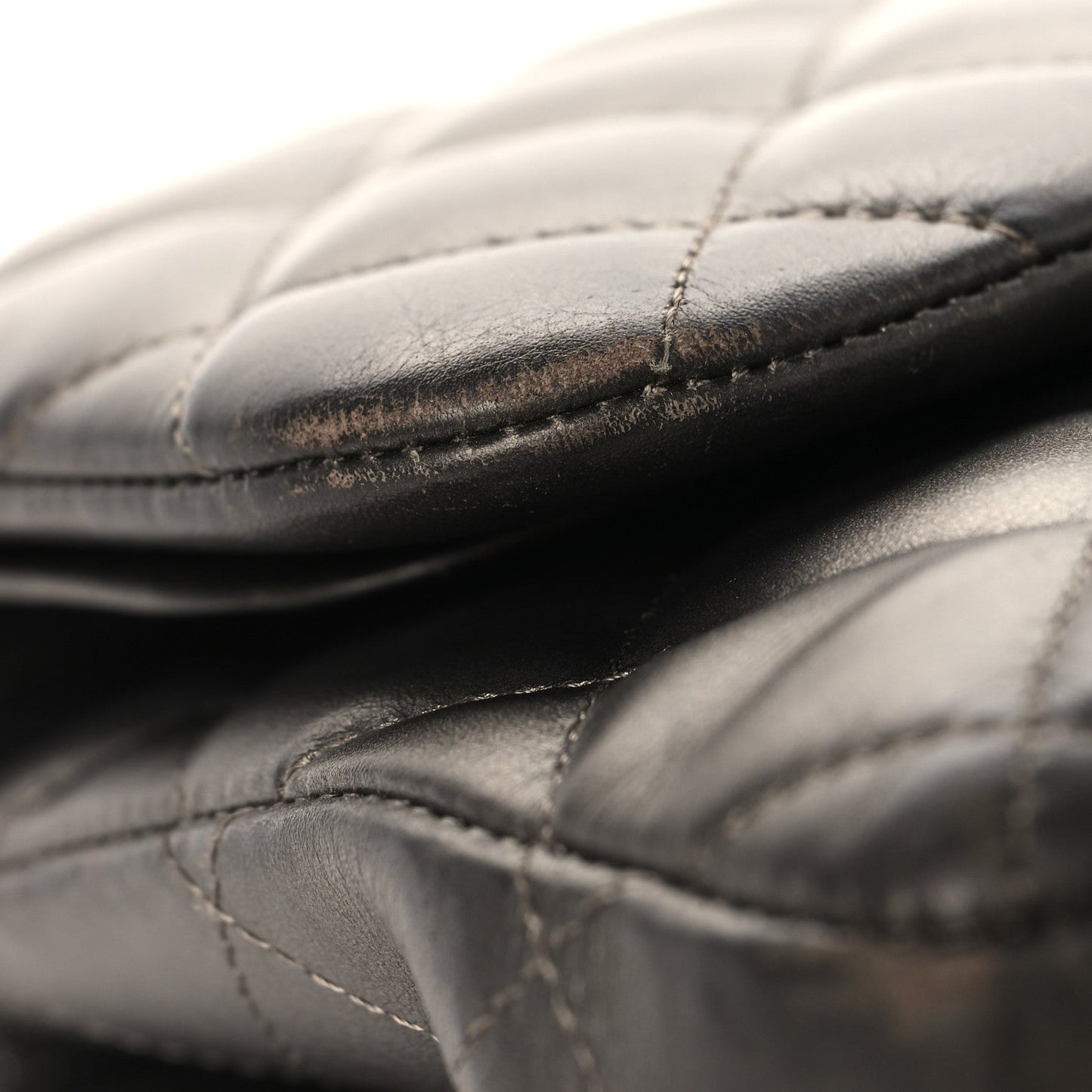 Chanel Metallic Lambskin Quilted Jumbo Double Flap Pewter