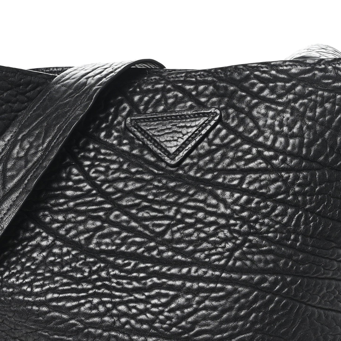 Prada Full Grain Calfskin Shoulder Bag Black