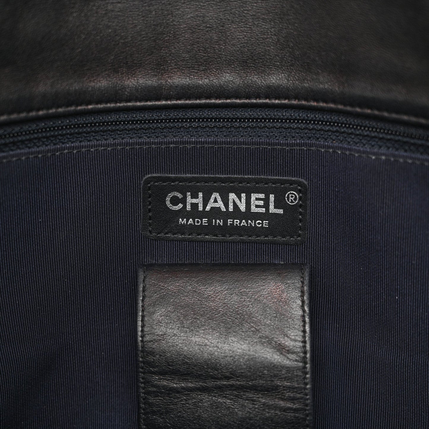 Chanel Tweed Small Messenger Flap Navy