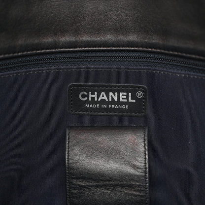 Chanel Tweed Small Messenger Flap Navy