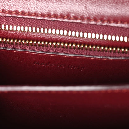 Celine Box Calfskin Small Classic Box Flap Bag Burgundy