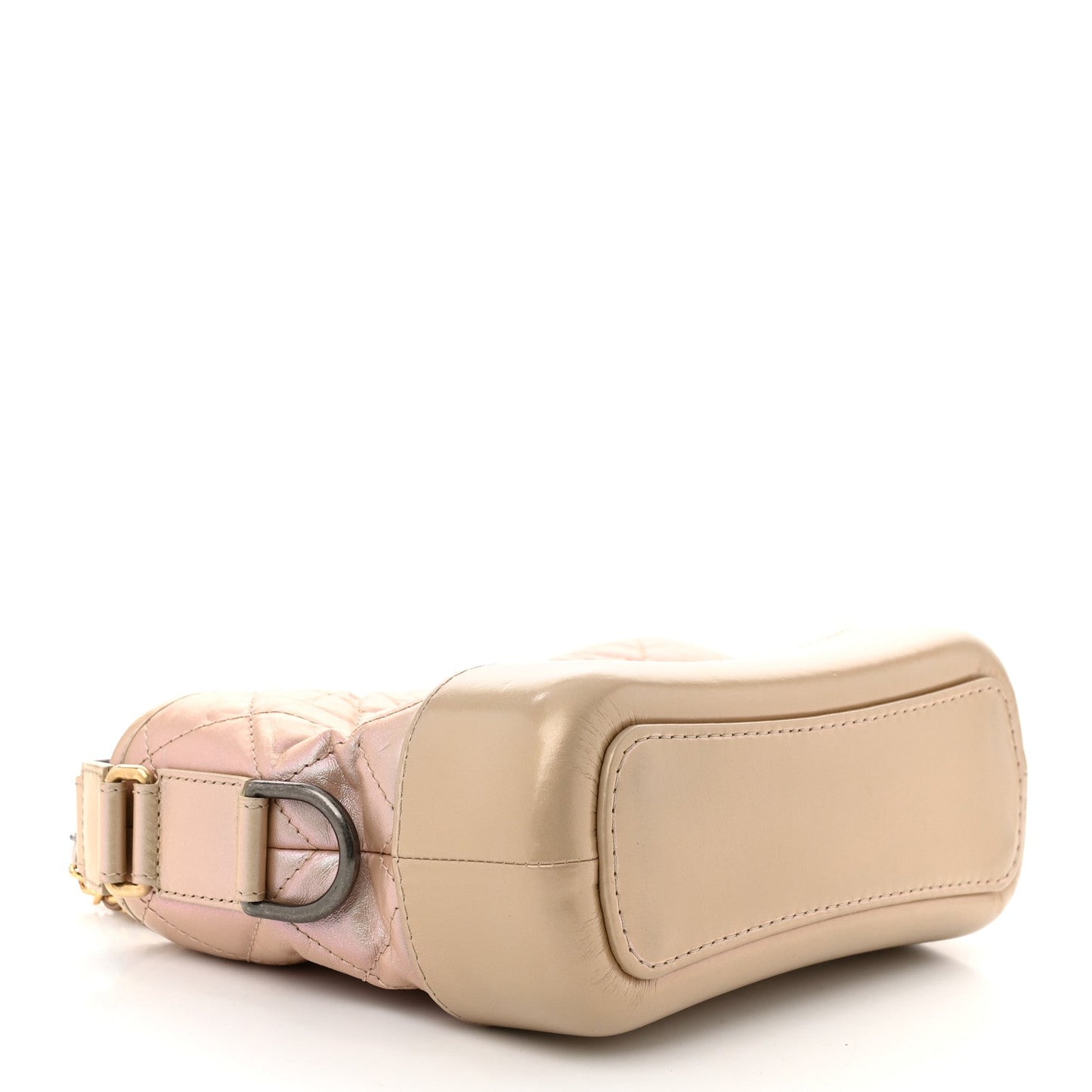 Chanel Iridescent Aged Calfskin Quilted Small Gabrielle Hobo Light Pink