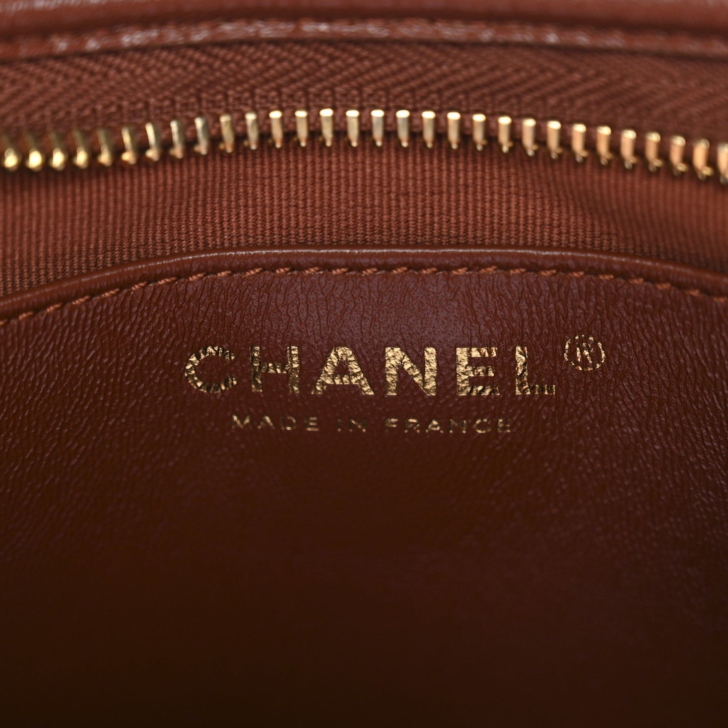 Chanel Shiny Crumpled Lambskin Quilted Small CC Funky Town Hobo Brown