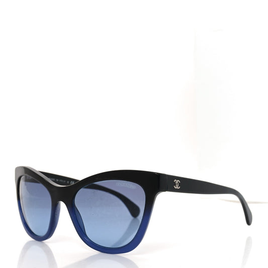 Chanel Acetate CC Cat Eye Summer Sunglasses 5350 Black Blue