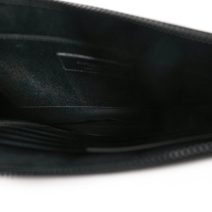 Saint Laurent Grain De Poudre Zipped Tablet Holder Black