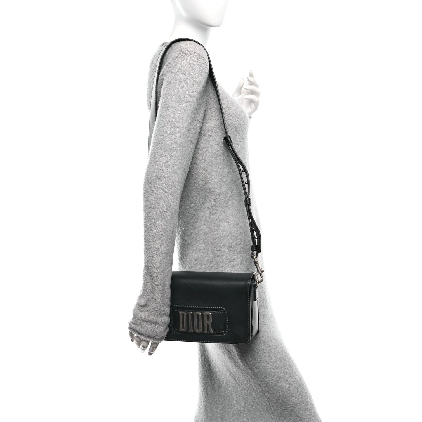 Christian Dior Smooth Calfskin Dio(r)evolution Flap Bag Black