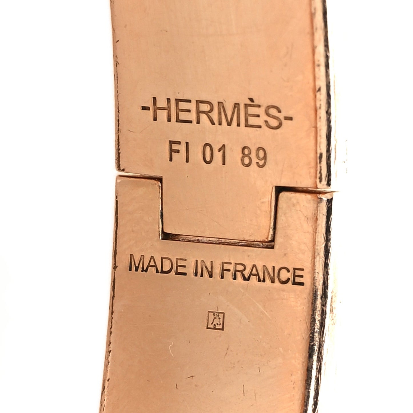 Hermes Enamel Narrow Clic Clac H Bracelet GM Craie