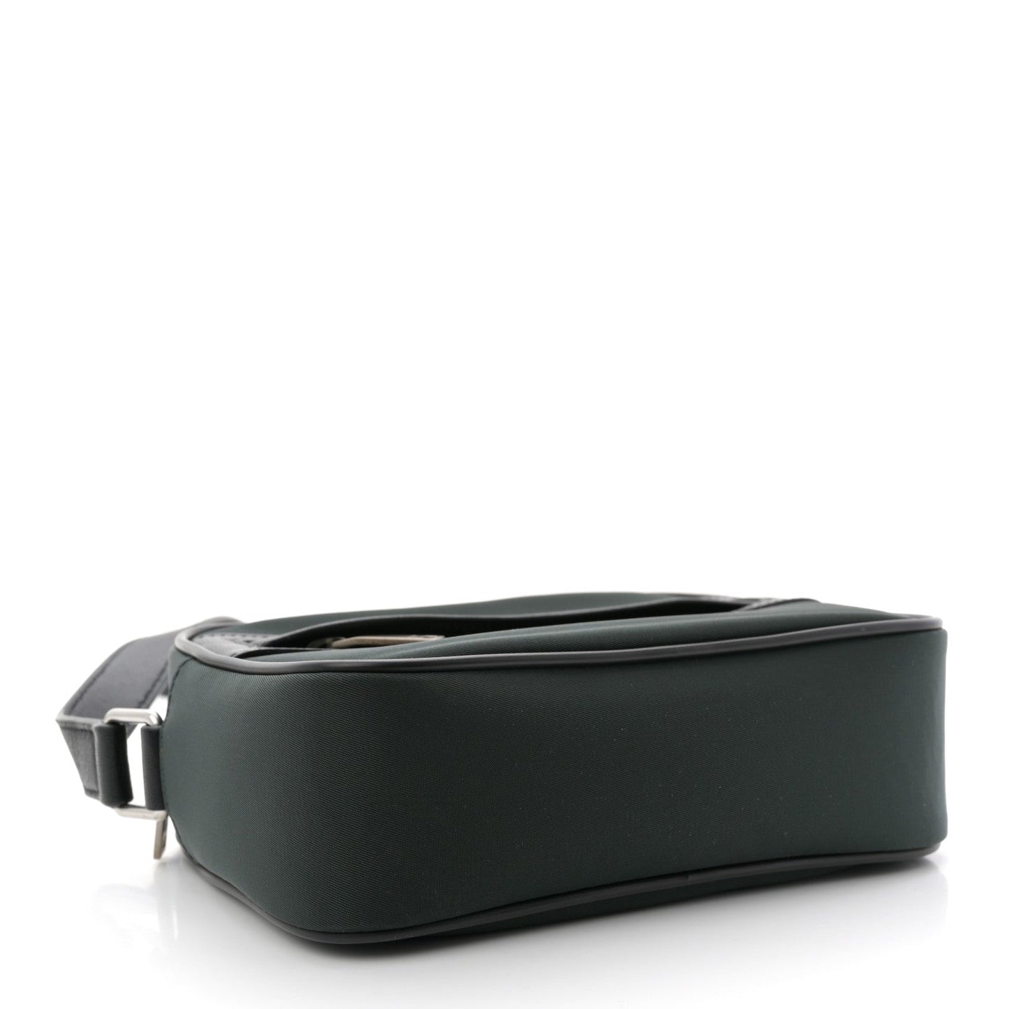 Saint Laurent Lambskin Nylon Small Camp Camera Bag Dark Green