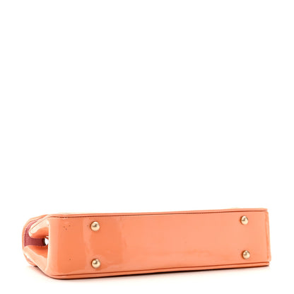 Chanel Patent Calfskin Scallop Quilted Single Flap Pink