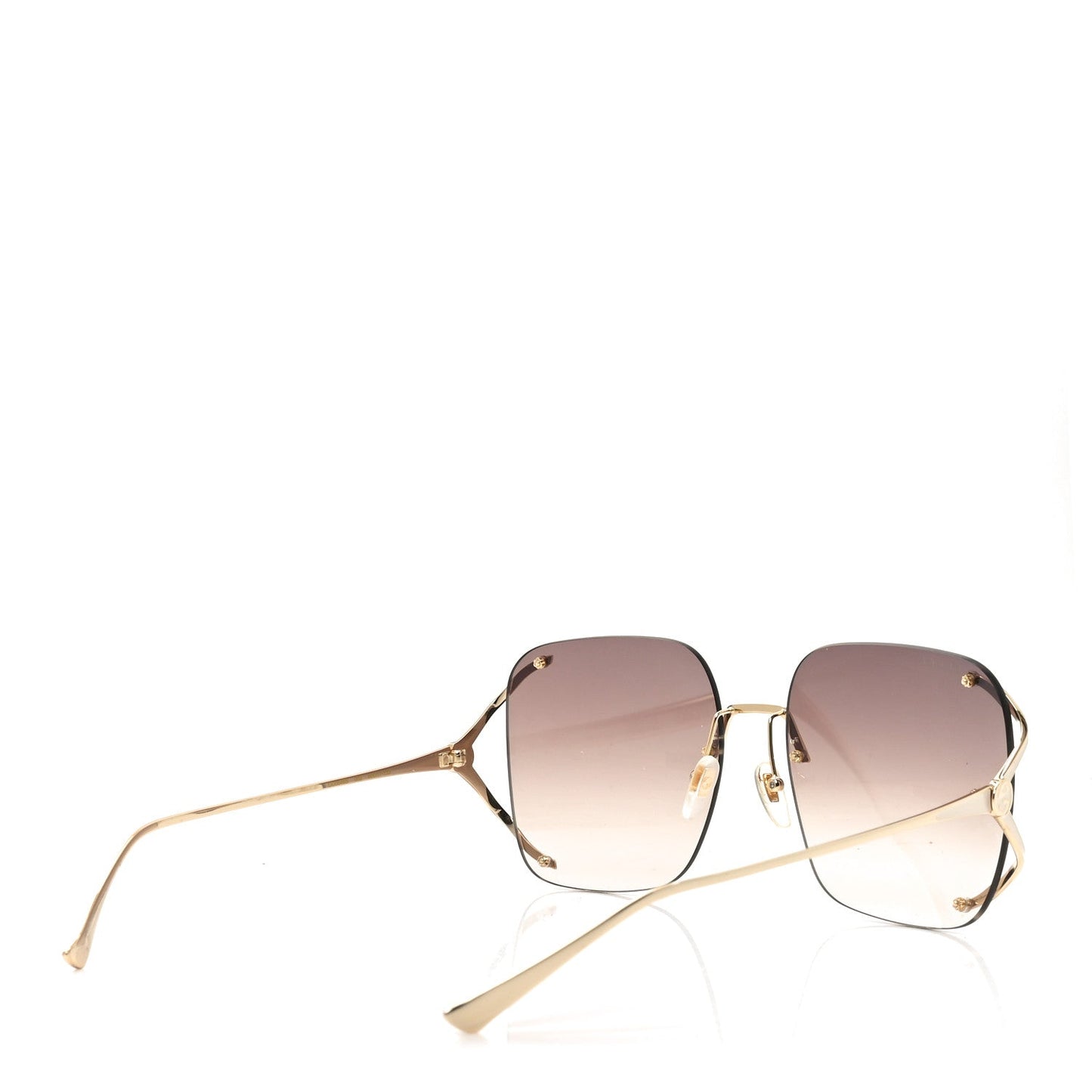 Gucci Metal Oversized Sunglasses GG0646S Gold Brown