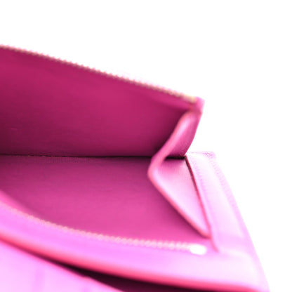 Celine Grained Calfskin Medium Multifunction Strap Wallet Magenta