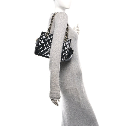 Chanel Patent Quilted Petit Timeless Tote PTT Black